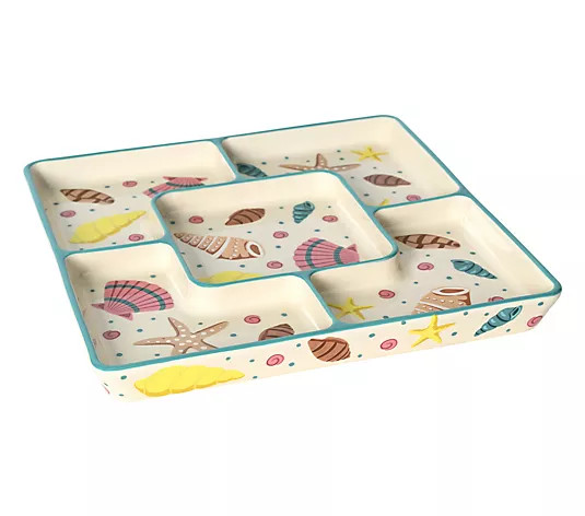 Temp-tations Seasonal 11"x11" Divided Server - QVC.com | QVC