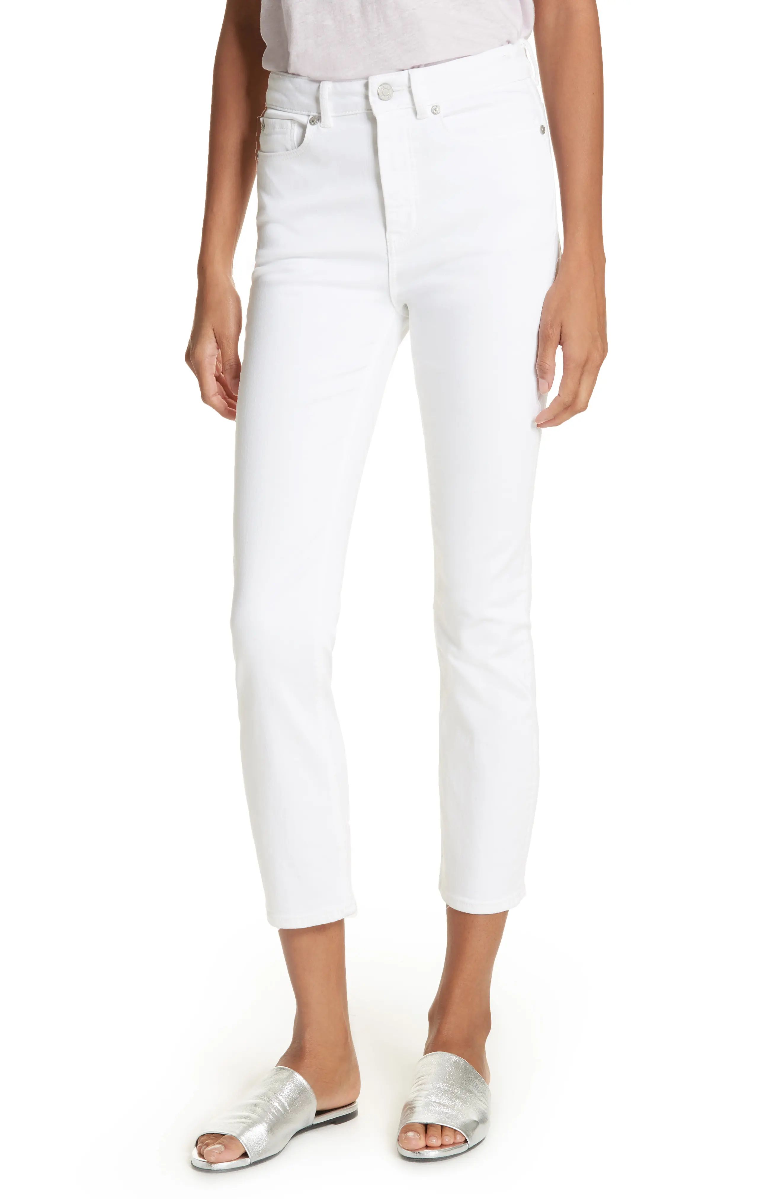 Women's La Vie Rebecca Taylor Clemence Crop Jeans, Size 24 - White | Nordstrom