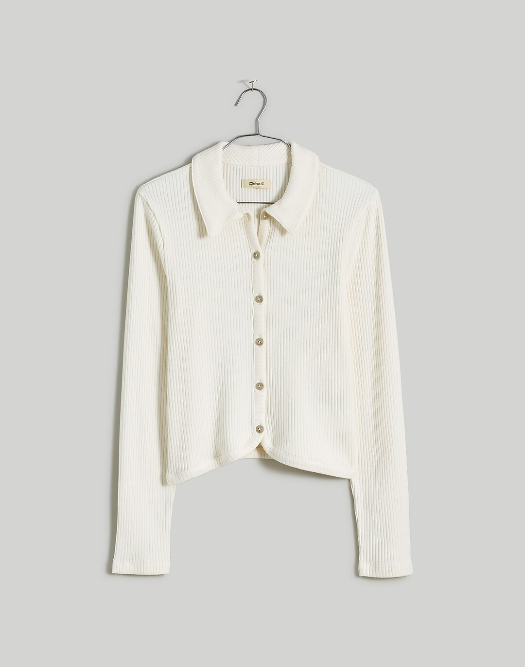 Curved-Hem Polo Cardigan Tee | Madewell