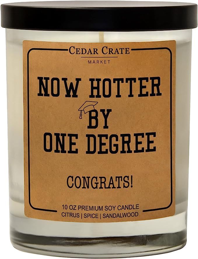 Graduation Gifts for Her - Hotter by One Degree Congrats!, Candle, High School, College, Masters ... | Amazon (US)