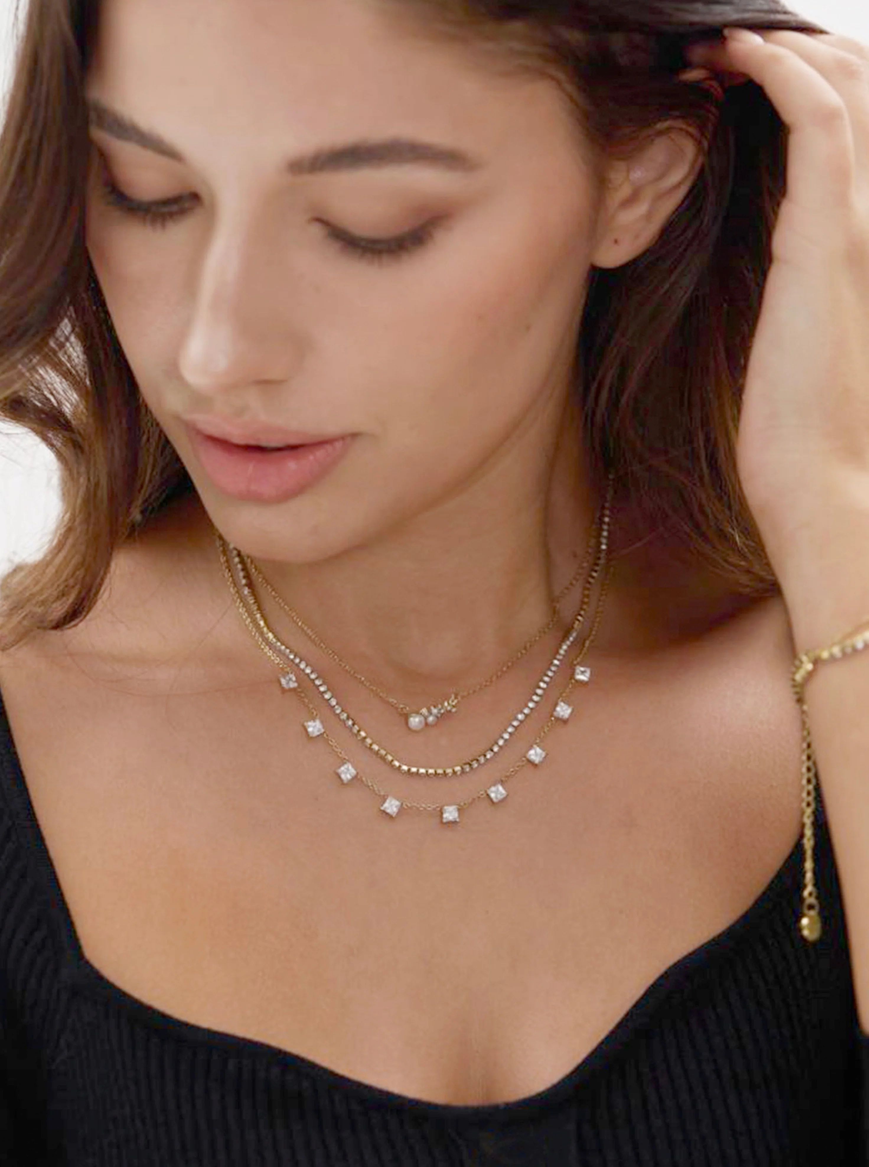 Dainty Scattered Layered Necklace curated on LTK Dainty Scattered Layered Necklace curated on LTK