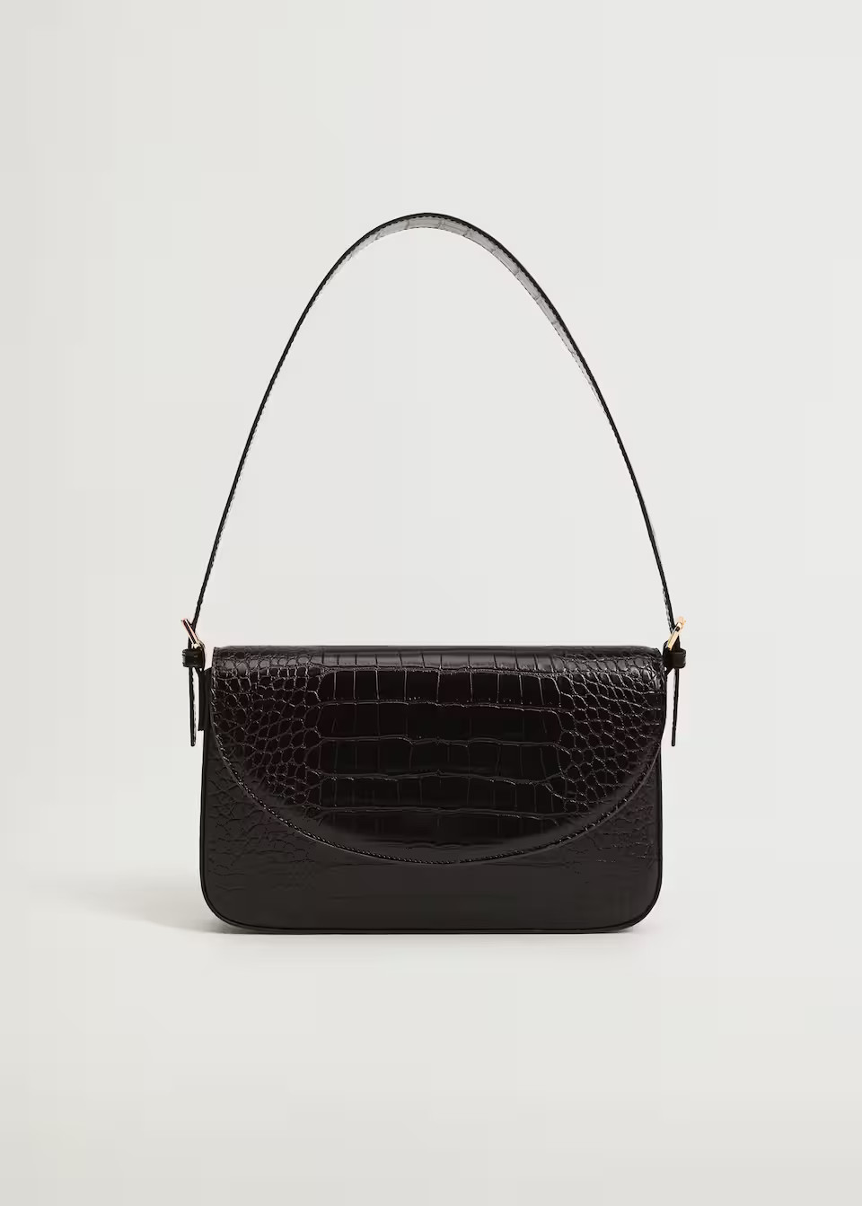 Croc-effect flap bag | MANGO (US)