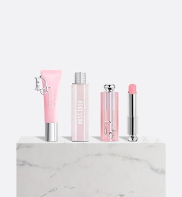 Dior Travel Favorites Makeup Set-Dior Addict Lip Glow Butter, Miss Dior Blooming Bouquet Mini Miss Solid Perfume & Addict Lip Glow | Dior Beauty (US)