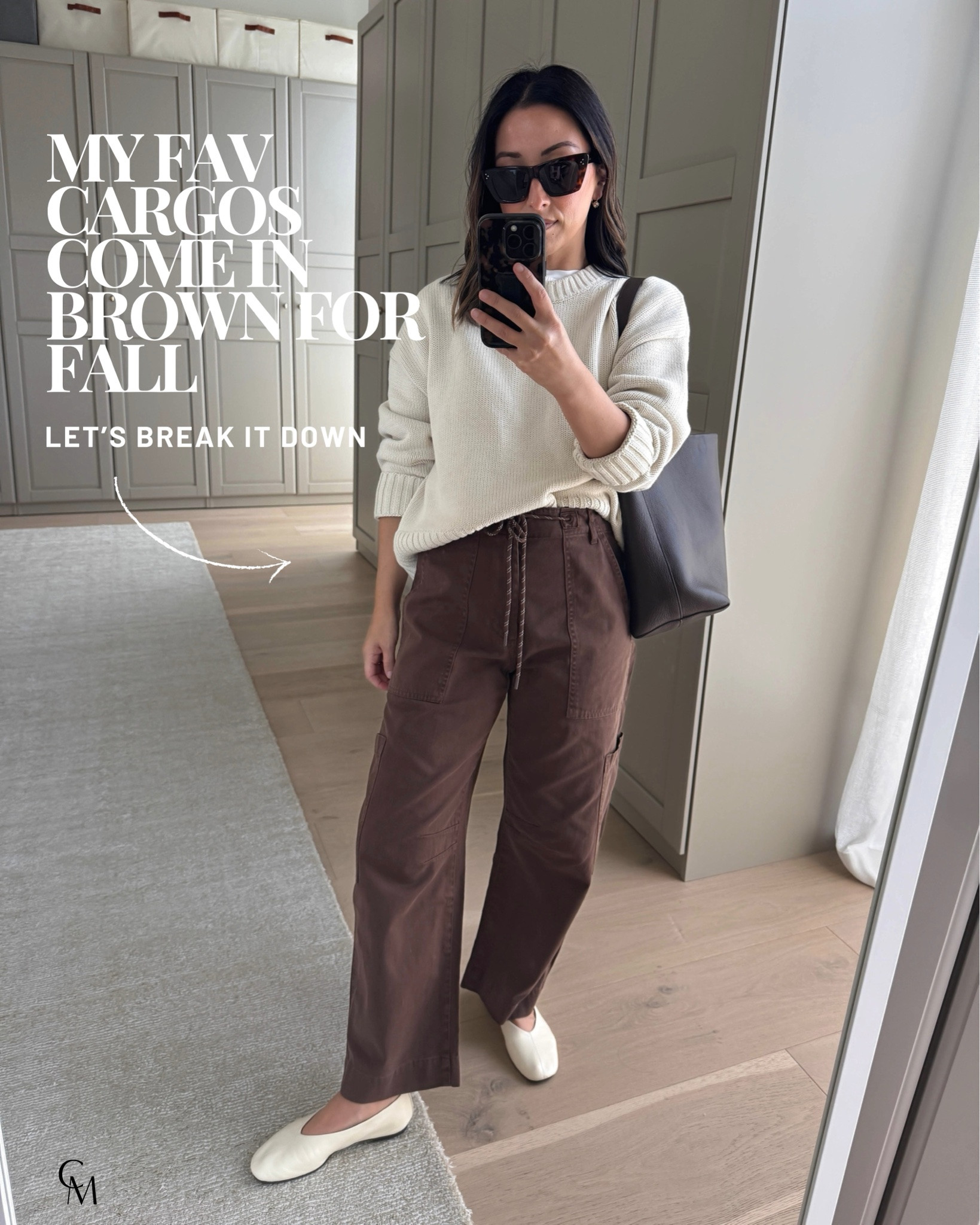My favorite Pistola cargos now come in brown! Sizing is a little different from the green, so I’d recommend sizing up in this color.

Gap sweater petite small 
Everlane tee medium 
Pistola cargo petite 25 
Reformation flats 5 
Quince bucket small
Celine sunglasses

#LTKootd #LTKmomlife #LTKPetite