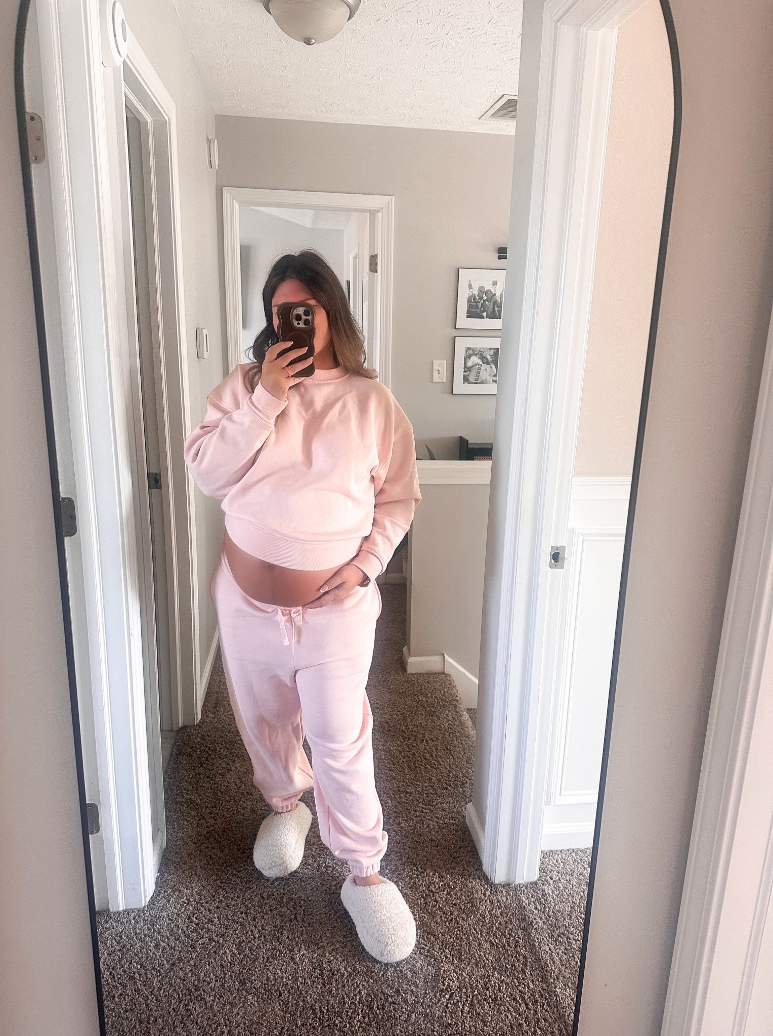 Mommy & me sweatpants set - can’t wait to match with my girl when she’s here!
Amazon finds
The online picture looks more peachy, but it is definitely pink and matches with baby  

#LTKBaby #LTKBump #LTKmomlife
