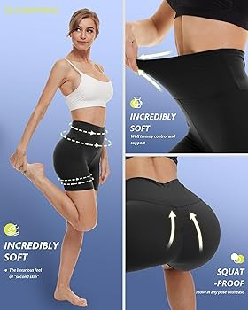 CAMPSNAIL 4 Pack Biker Shorts for Women High Waist - 5"/8" Tummy Control Soft Athletic Yoga Worko... | Amazon (US)