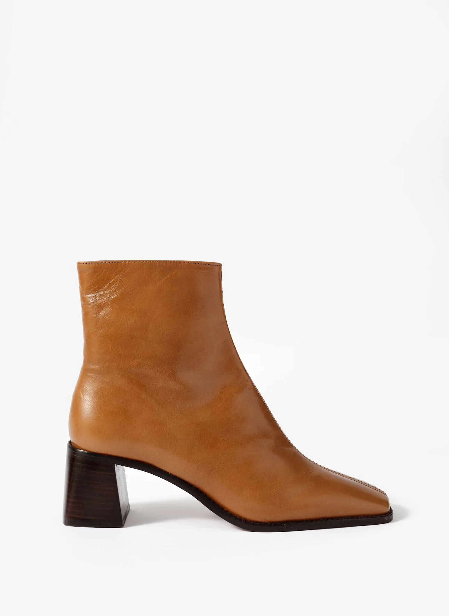 Aria Tan Leather Ankle Boots | Mint Velvet