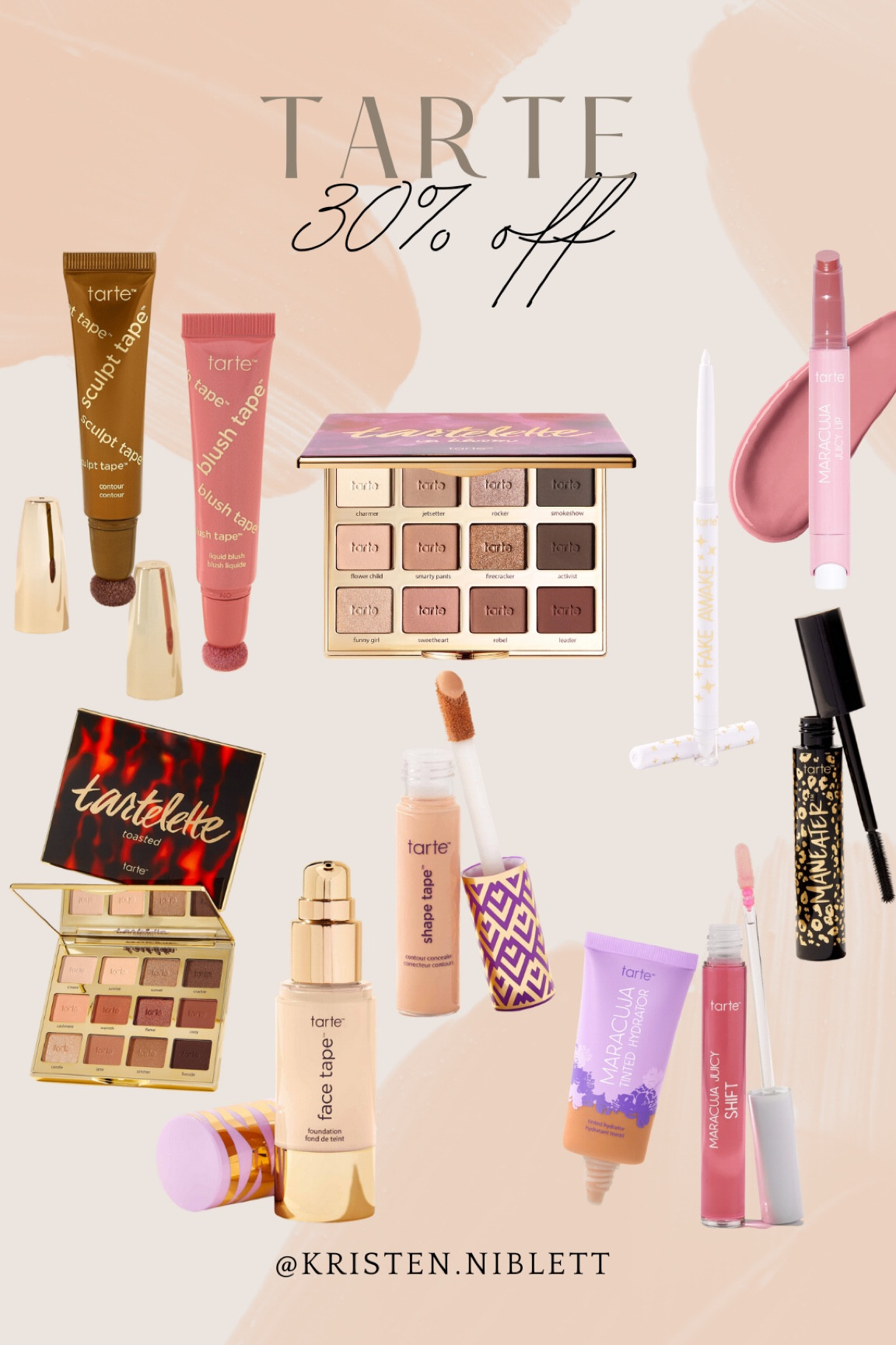 Tarte 30% off code FAM30 // the tartlette in bloom palette is my all time fav eyeshadow palette. I’ve used it for years. The sculpt tape is finally back in stock so grab it quick!

#LTKSeasonal #LTKsalealert #LTKbeauty