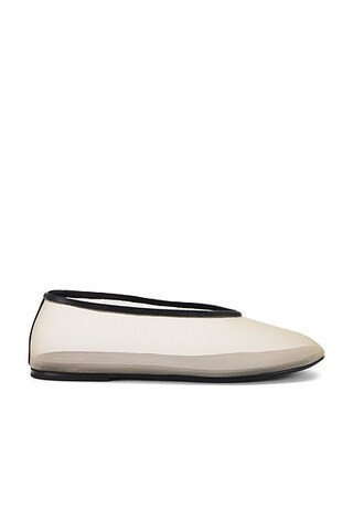 KHAITE Marcy Mesh Flat in Black & Nude | FWRD | FWRD 