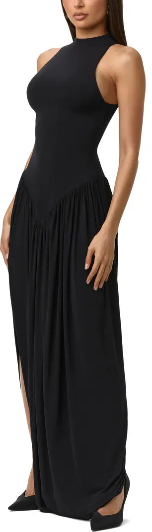 Naked Wardrobe Sleeveless Mock Neck Maxi Dress | Nordstrom | Nordstrom