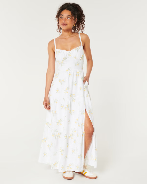 Crochet-Style Midi Dress | Hollister (US)