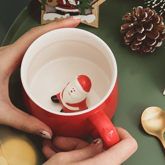 Christmas mug three-dimensional animal coffee cup ceramic cup | Etsy | Etsy (CAD)