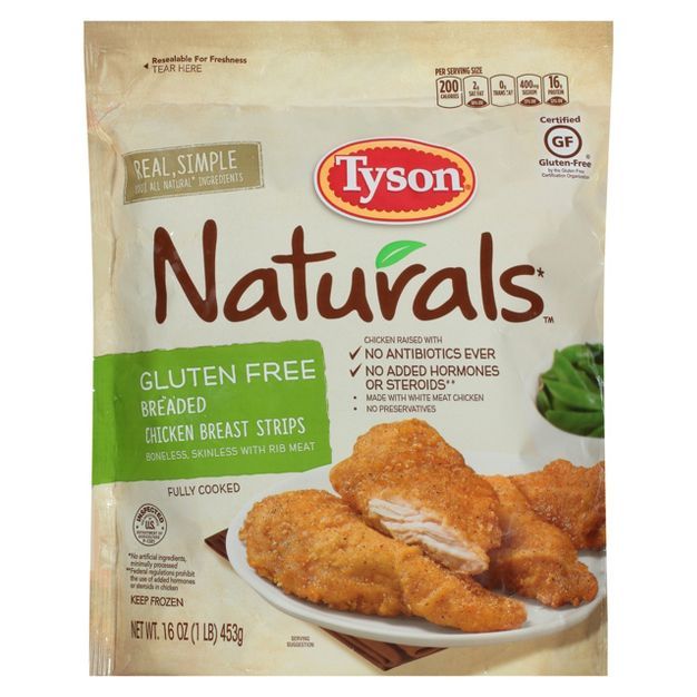 Tyson Gluten Free Breaded Chicken Strips - Frozen - 16oz | Target