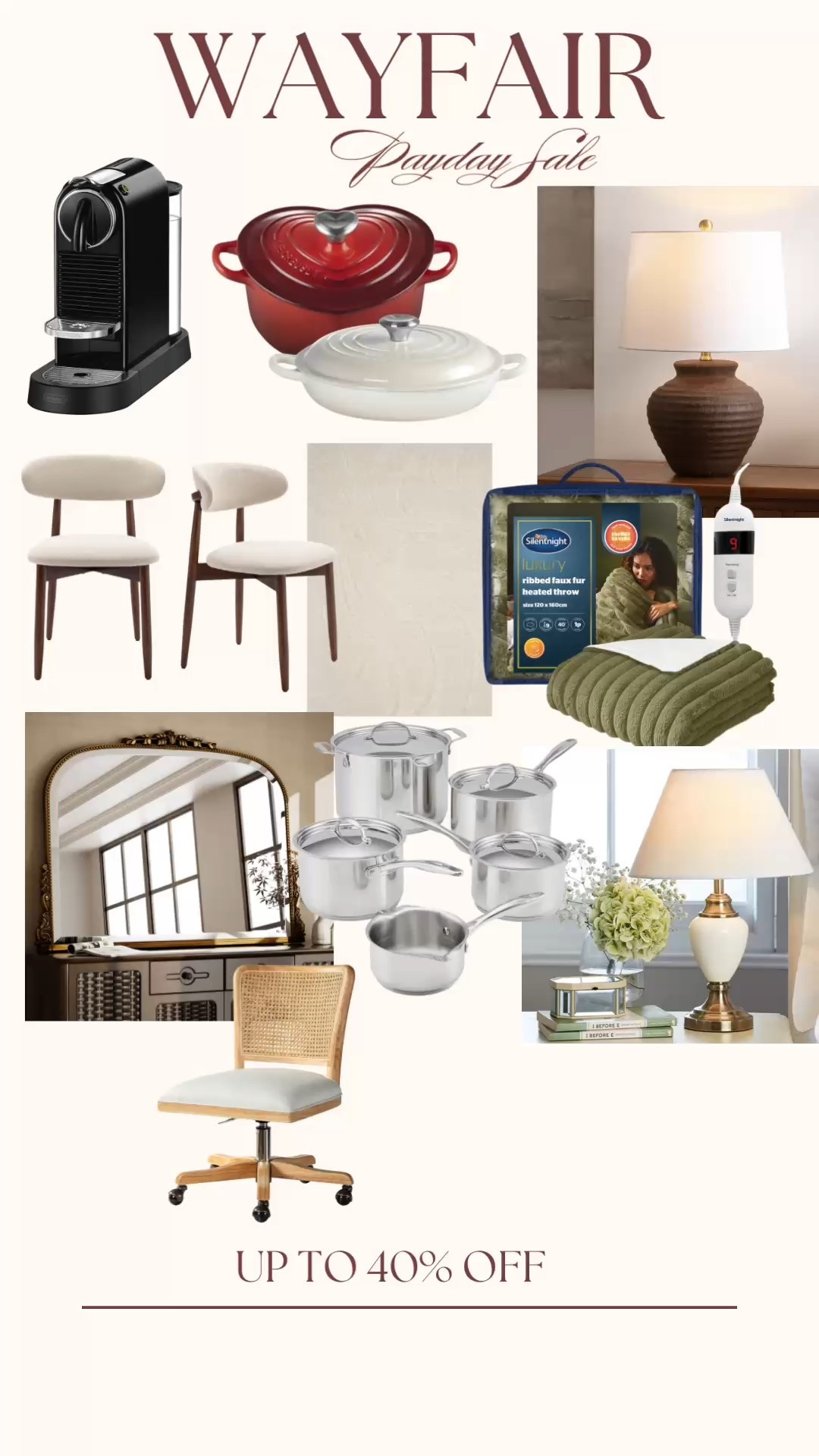 Wayfair are having an up to 40% off payday sale! Here’s a few items on my wishlist 🤍 


#Ad #wayfairuk

Gifts for her, Mother’s Day gift present, homeware, cookware, le creuset

#LTKuk #LTKhome #LTKsale