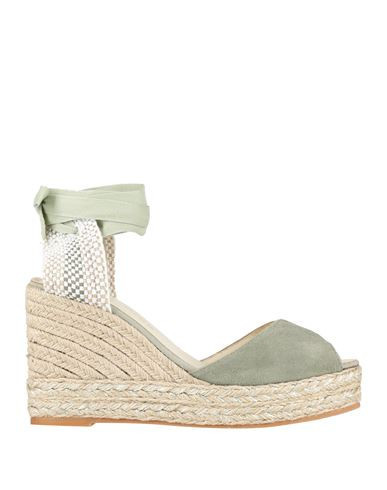Espadrilles Woman Espadrilles Sage green Size 10 Leather, Textile fibers | YOOX (US)