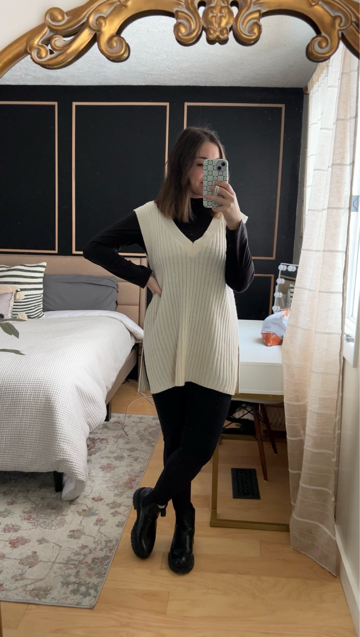 Winter outfit, long sweater vest dress 

#LTKfindsunder50 #LTKstyletip #LTKSeasonal