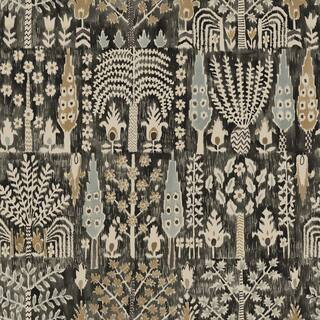 RoomMates 30.75 Sq Ft PERSIAN IKAT  BLACK PEEL & STICK WALLPAPER RMK12371PL - The Home Depot | The Home Depot