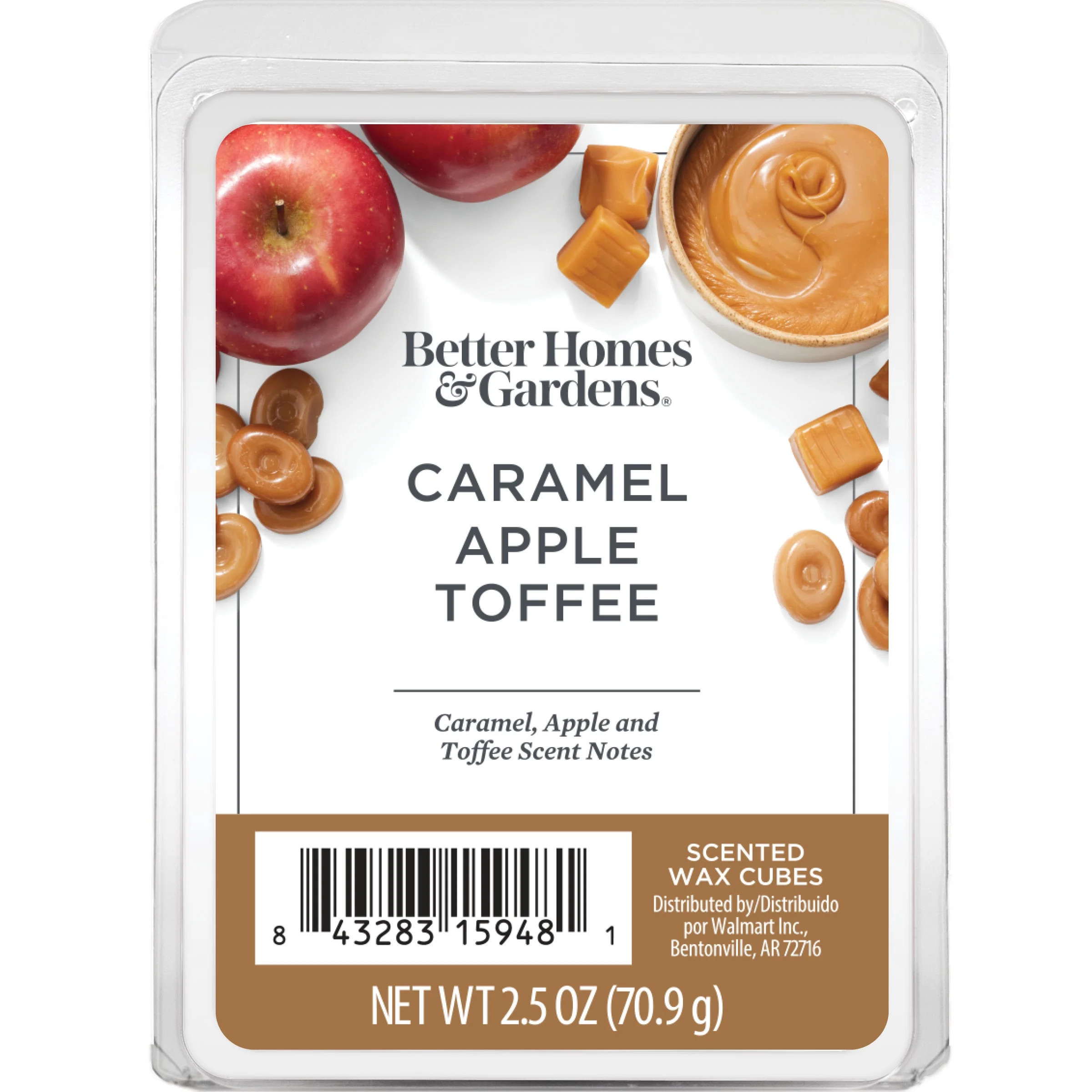 Caramel Apple Toffee Scented Wax Melts, Better Homes & Gardens, 2.5 oz (1-Pack) | Walmart (US)