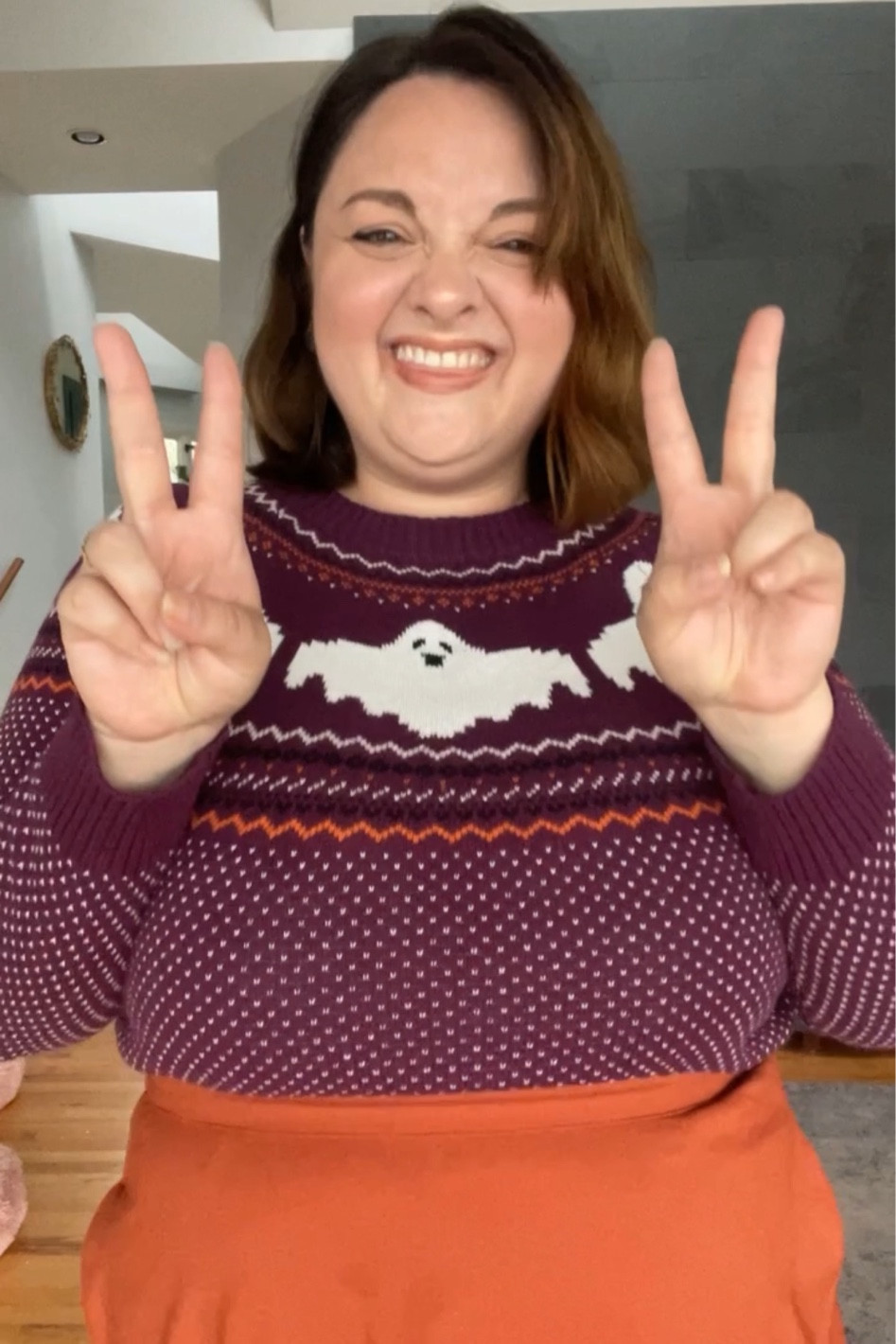 Use my code lynzijudish for 20% off your purchase 

Halloween clothing, Halloween style, Halloween outfit, plus size fashion, plus size style, ghost fair isle sweater, swing skirt 

#LTKcurves #LTKunder50 #LTKHalloween