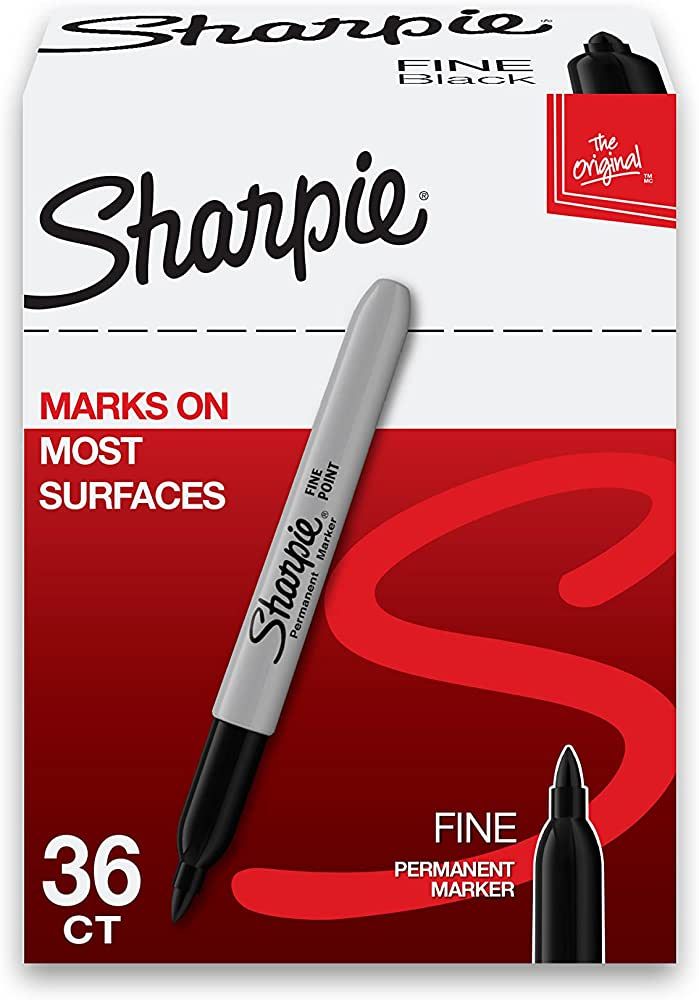 SHARPIE Permanent Markers, Fine Point, Black, 36 Count | Amazon (US)