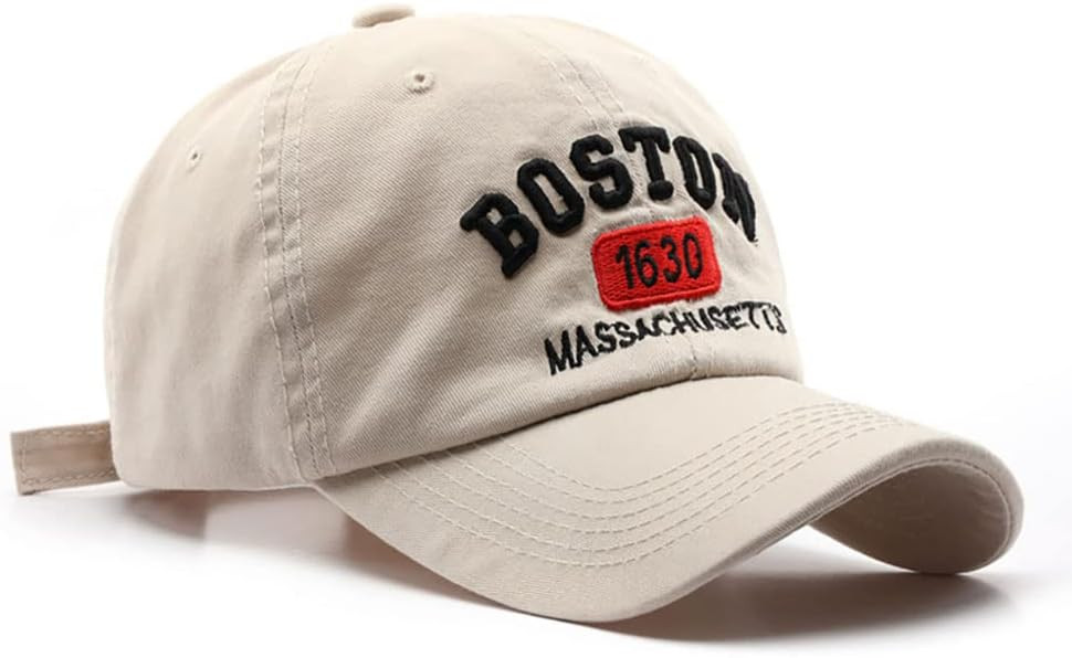 Boston Cap Unisex Baseball Cap Sun Hat Adjustable Trucker Cap | Amazon (US)