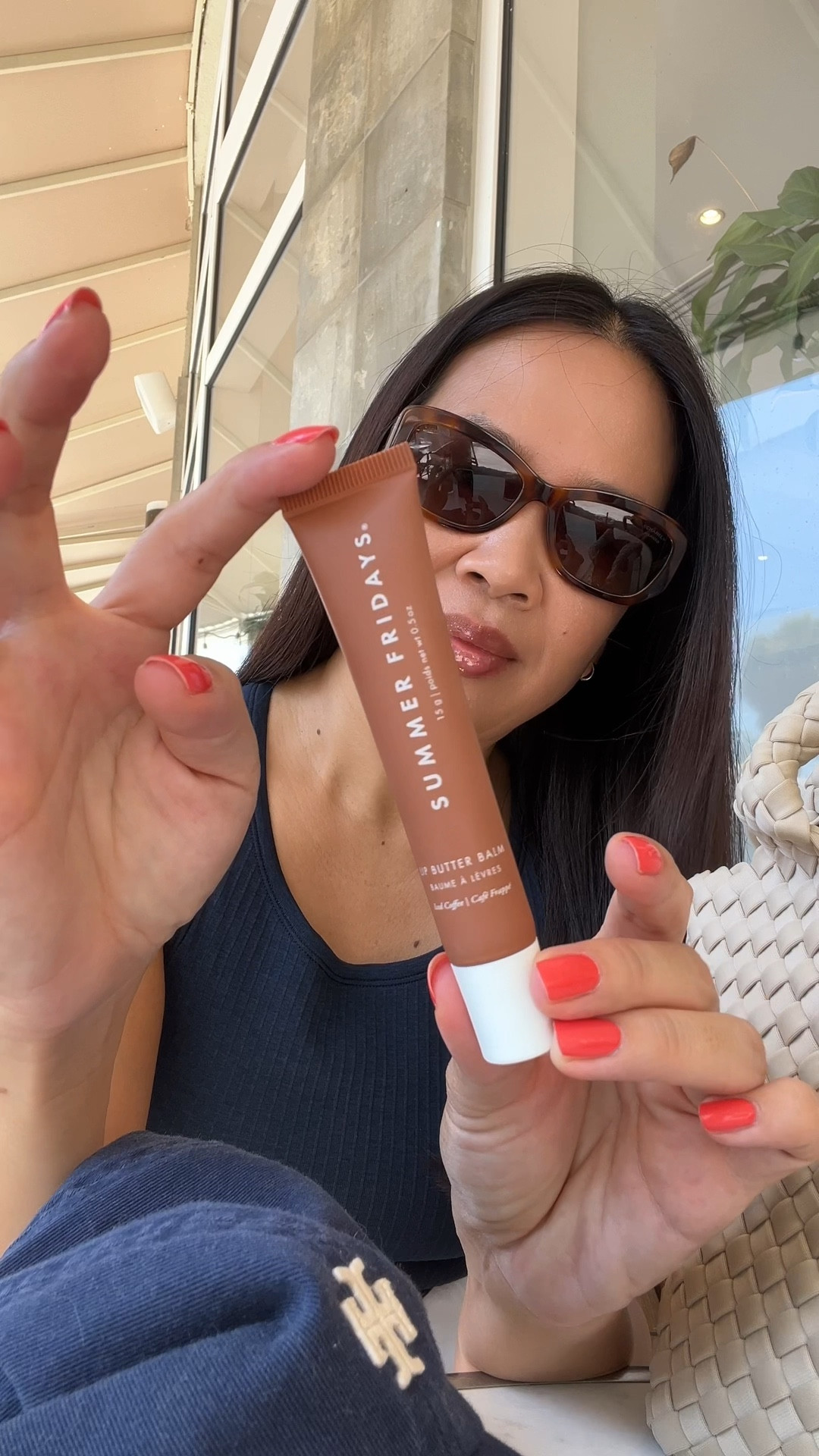 Summer Fridays Lip Butter Balm Iced Coffee

Supergoop! Protectint 30W

Hermes Rose Horizon Nail Polish

Lululemon Tank (size 8)

#LTKBeauty