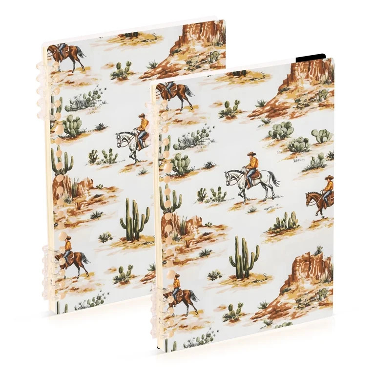 joogoo A5 Spiral Journal Notebook Western Cowboy Horses College Ruled Notebooks 8.3" x 5.7" 2 PCs | Walmart (US)