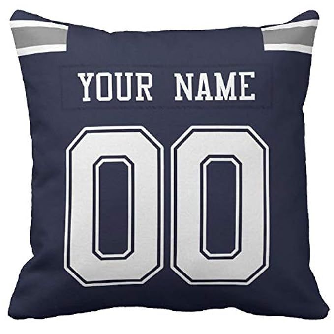 Personalized Custom Football Decorative Throw Pillow 18" x 18" - Print Personalized Customization Se | Amazon (US)