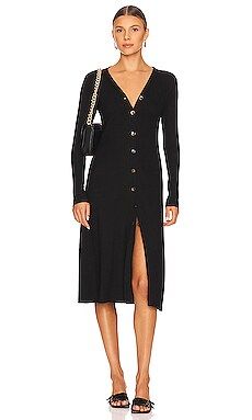 Enza Costa A Coste Flare Cardigan Dress in Black from Revolve.com | Revolve Clothing (Global)