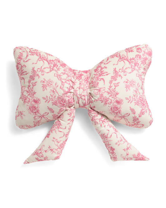 14x24 Toile Bow Pillow | TJ Maxx