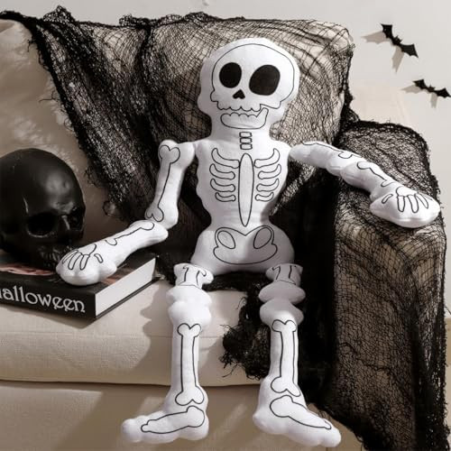 Bunny Chorus Halloween Decor Throw Pillows: Cute Plush Skeleton Halloween Pillow, Halloween Stuffed Skull Pillow Human Skeleton Decorations Indoor for Kids Home Sofa Bed Office Couch Living Room | Amazon (US)