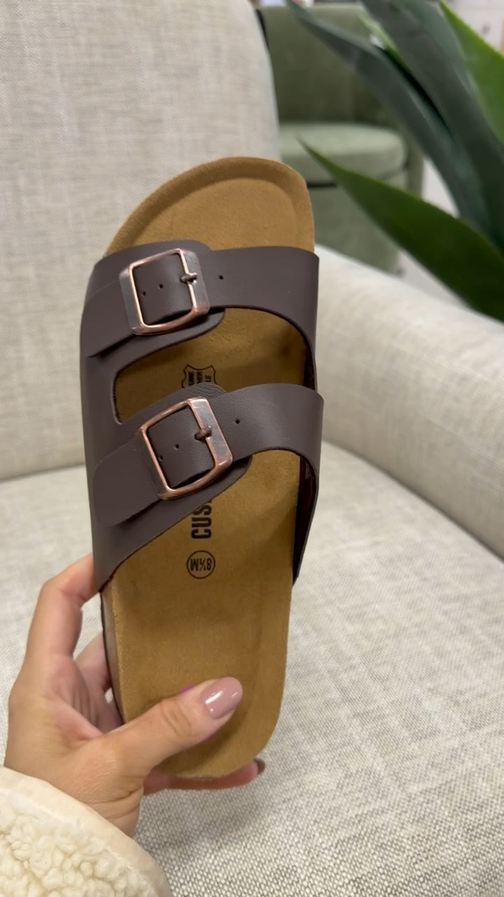 These are the kind of sandals you’ll grab every single day. Neutral, easy to style, and actually comfortable with the molded footbed. The double buckle gives that elevated look while still feeling casual.

summer sandals, everyday shoes, comfortable sandals, neutral outfit, casual style, travel shoes, slide sandals, wardrobe staple, SavannahK 

#LTKootd #LTKSeasonal #LTKmomlife