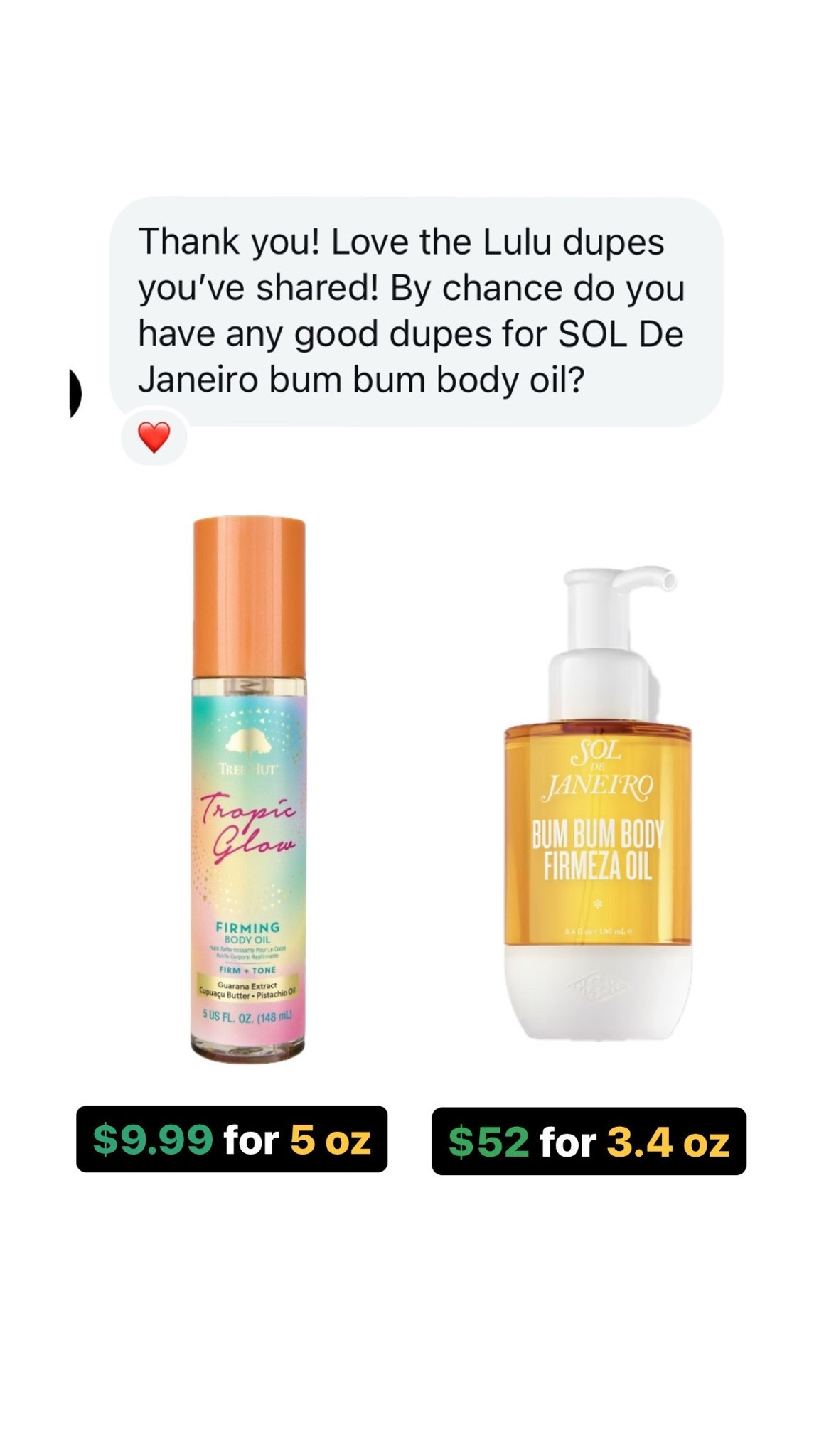 Drugstore dupe for sol de janeiro body oil

#LTKmorningroutine #LTKSeasonal #LTKBeauty