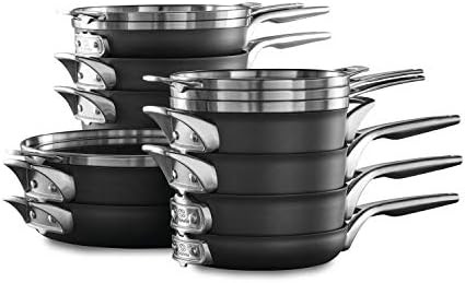 Calphalon 15-Piece Pots and Pans Set, Stackable Nonstick Kitchen Cookware with Stay-Cool Stainles... | Amazon (US)