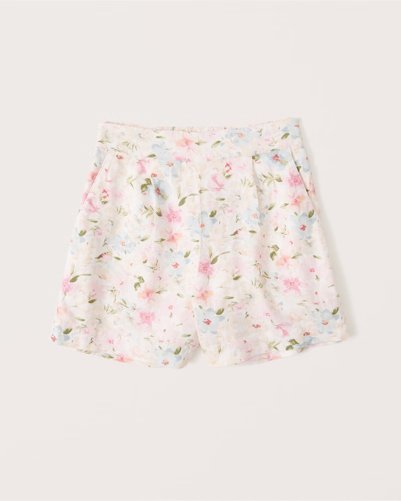 Linen-Blend Pull-On Shorts | Abercrombie & Fitch (US)