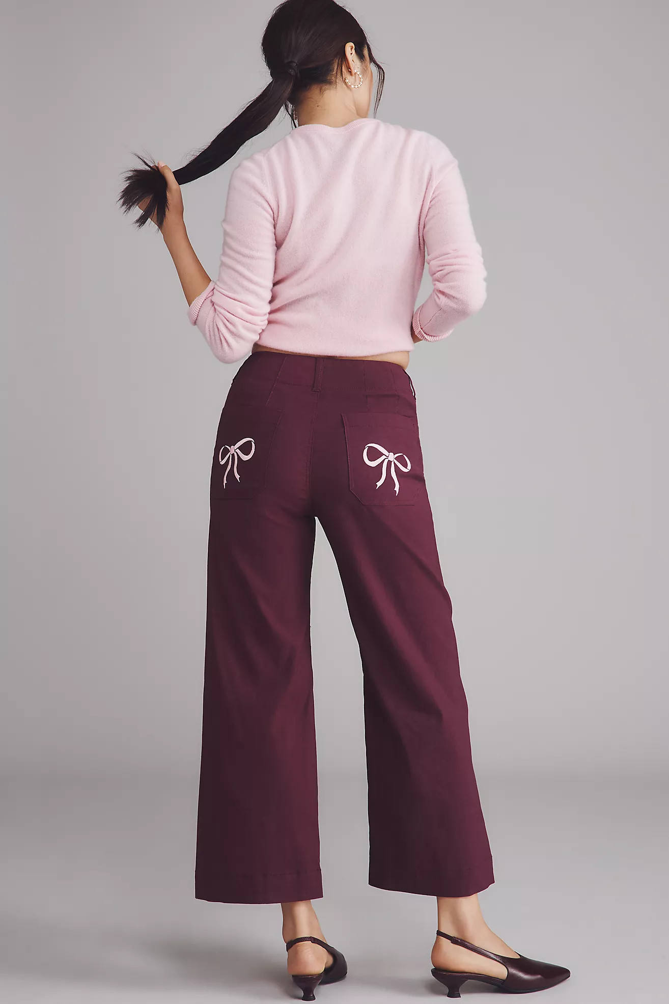 The Colette Bow Pocket Crop Wide-Leg Pants by Maeve | Anthropologie (US)