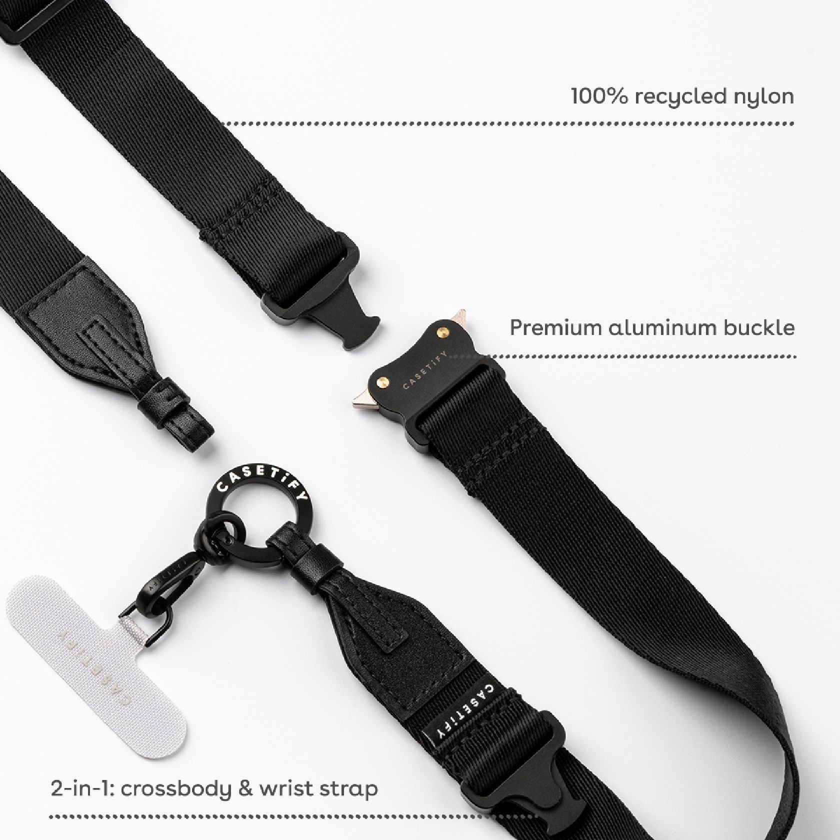 2-in-1 Utility Lanyard - Black | CASETiFY (Global)