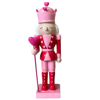 Cupcakes & Cashmere Wooden Heart Nutcracker 12.5in Pink & Red Valentines Decor | eBay US
