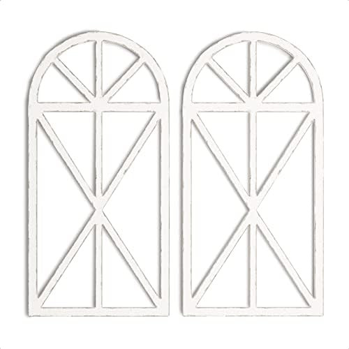 Barnyard Designs Rustic Wood Window Frame Wall Decor, Decorative Wooden Cathedral Arch, Farmhouse Wa | Amazon (US)