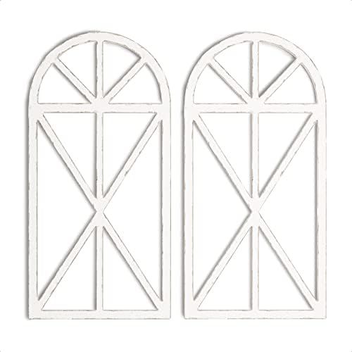 Barnyard Designs Rustic Wood Window Frame Wall Decor, Decorative Wooden Cathedral Arch, Farmhouse Wa | Amazon (US)