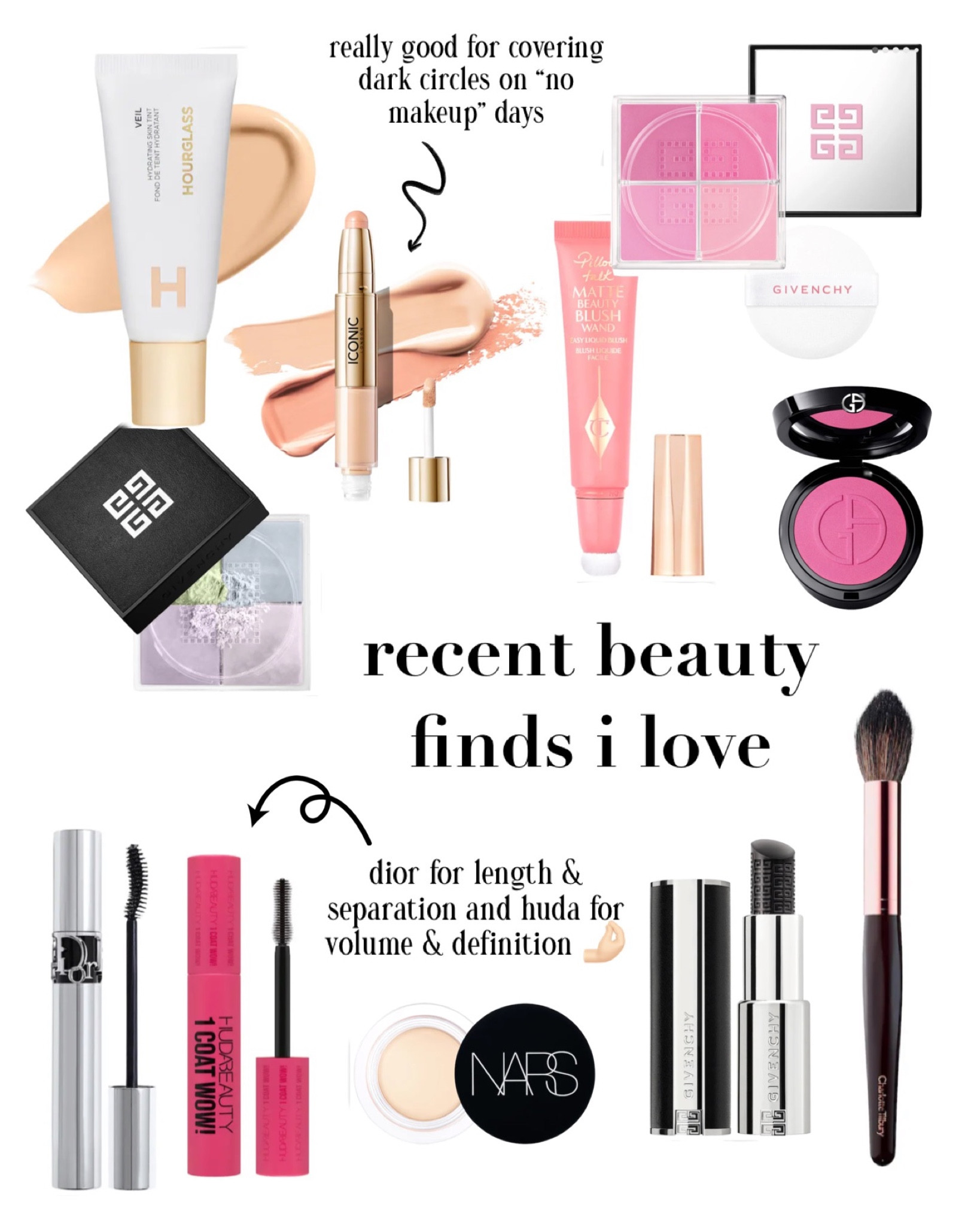 here are some recent beauty finds & new releases that i absolutely love on my very pale / fair skin ☺️. 

for transparency i did do a paid partnership with iconic london on their conceal & brightening duo but this is not part of the partnership. i was also gifted the givenchy prisme libre powder, armani luminous silk blush and the huda beauty one coat wow mascara but all opinions are forever my own! 

all of this is from sephora usa ☺️ 

#LTKbeauty #LTKSeasonal #LTKunder50