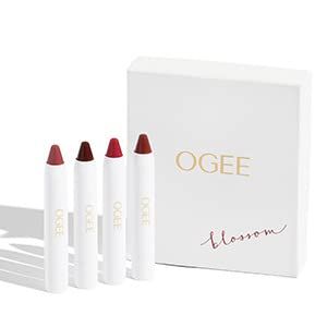 Ogee Tinted Sculpted Lip Oil - Blossom 4 Piece Gift Set - Made with 100% Organic Coconut Oil, Joj... | Amazon (US)