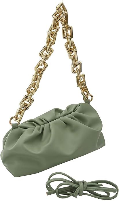 Cloud Bag Dumpling Shoulder Bag Chunky Chain Pouch Bag | Amazon (US)