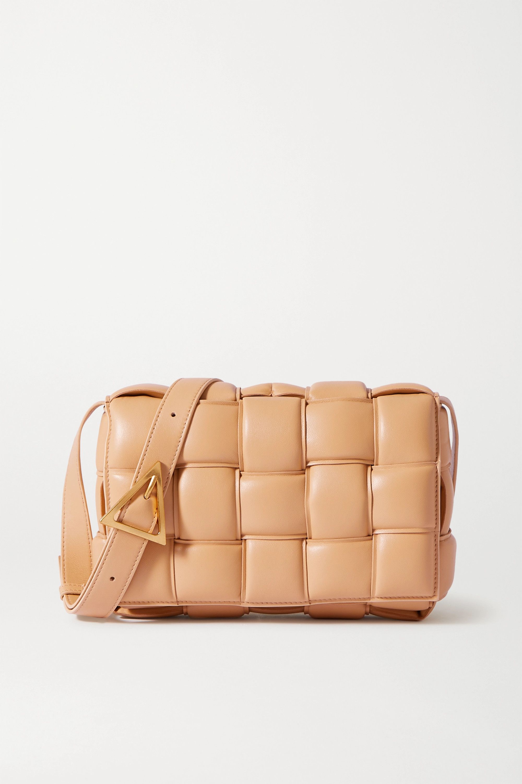 Beige Cassette padded intrecciato leather shoulder bag | BOTTEGA VENETA | NET-A-PORTER | NET-A-PORTER (UK & EU)