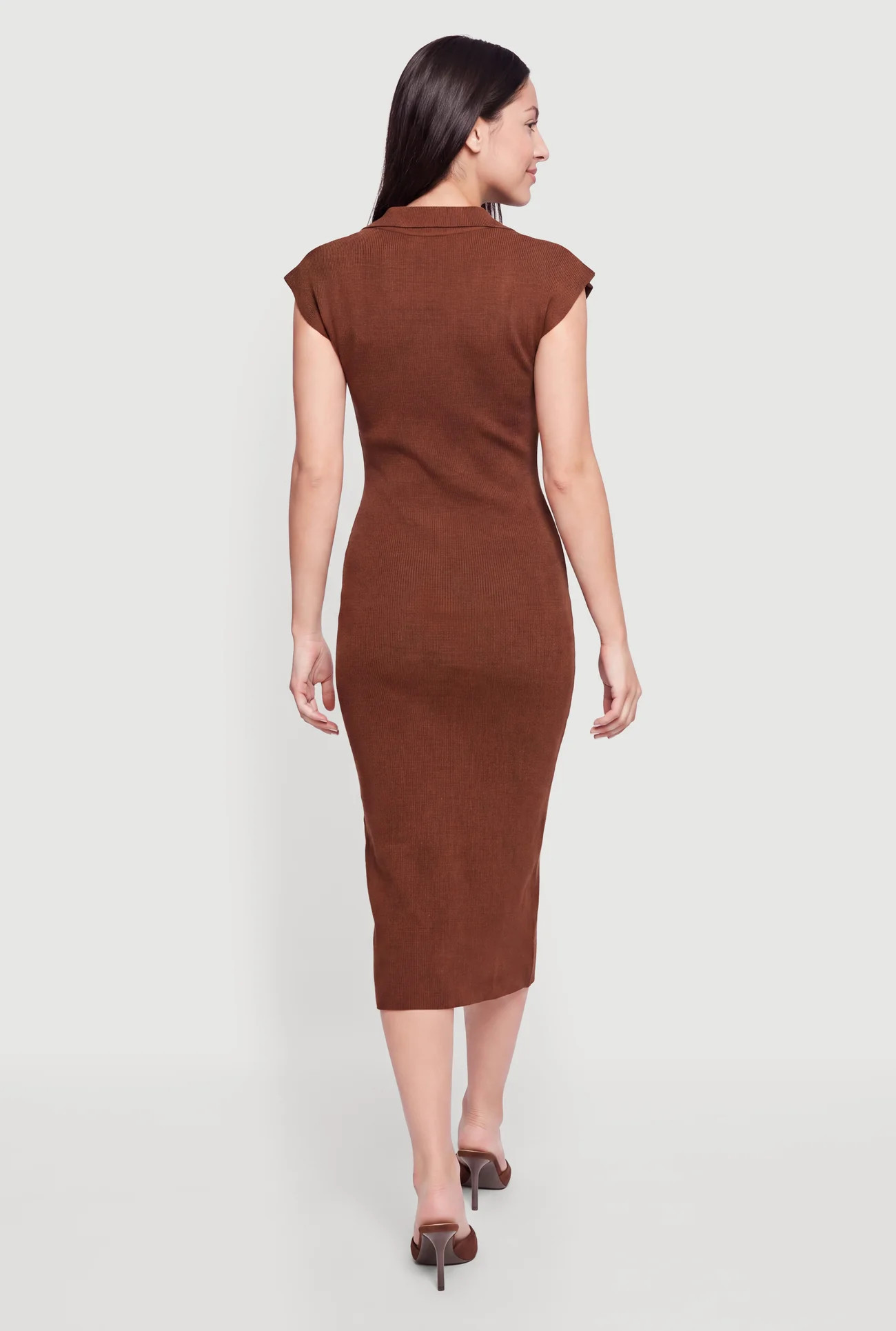 Trendy Cap Sleeve Midi Sweater Dress | Rainbow Shops