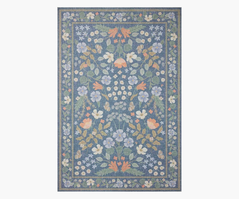Cotswolds Willow Indigo Power-Loomed Rug | Rifle Paper Co.
