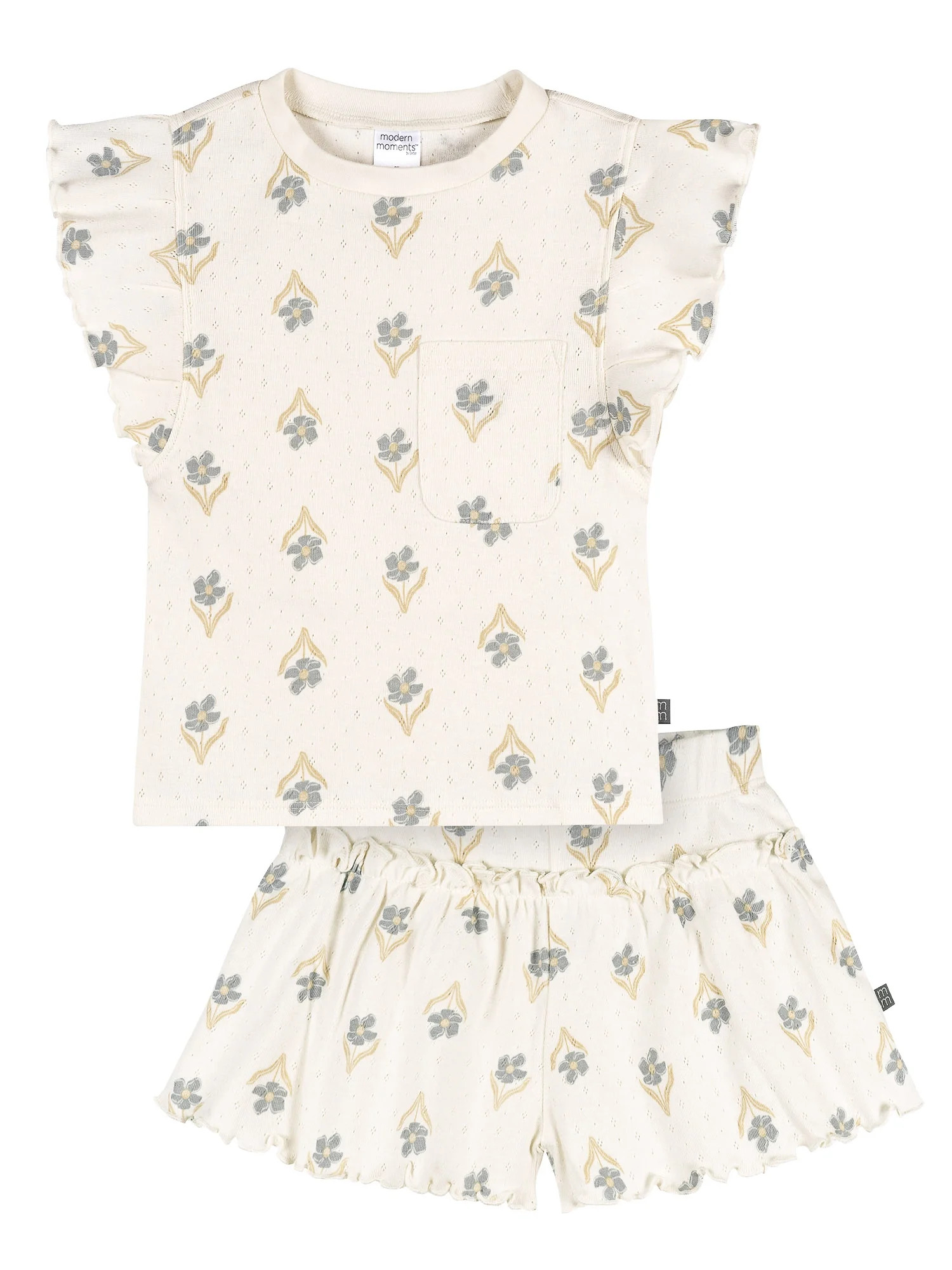 Modern Moments by Gerber Toddler Girl Top and Short Set, Sizes 12 Months - 5T | Walmart (US)