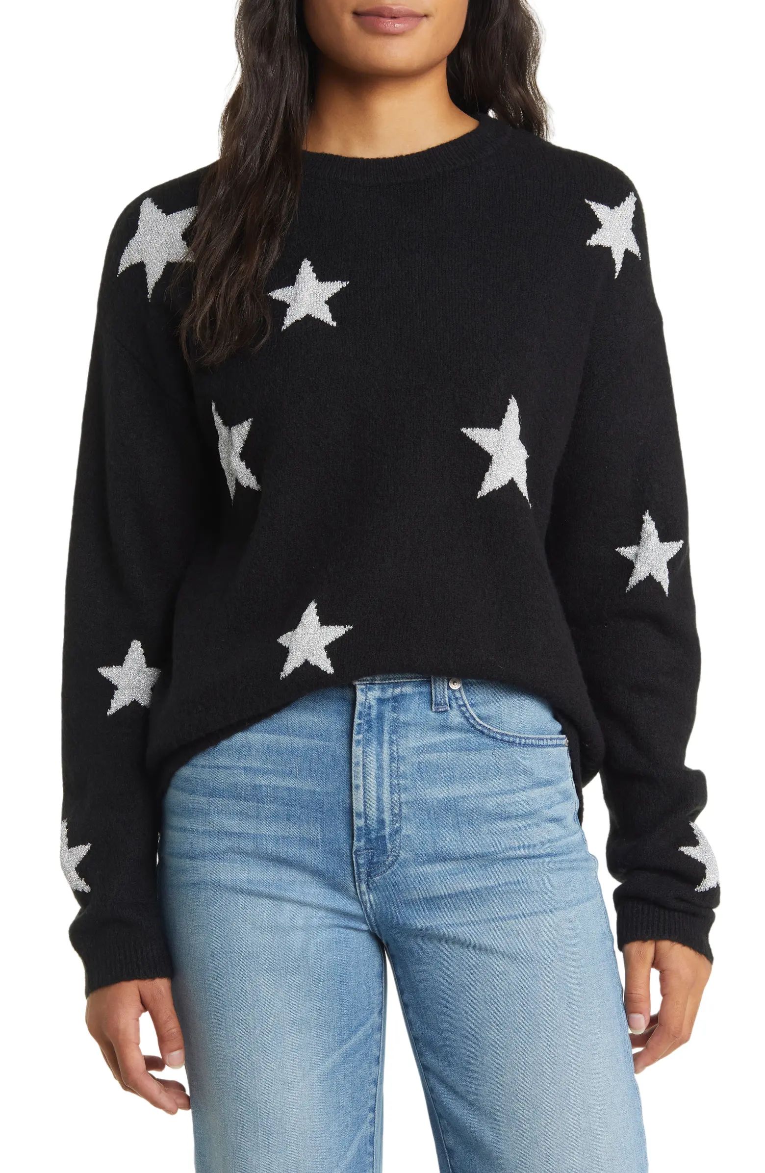 Caslon® Scattered Star Sweater | Nordstrom | Nordstrom