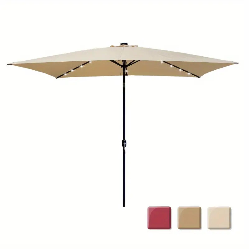 Outdoor Patio Umbrella 10' X 6.5' Rectangular With Crank Weatherproof Uv Protection Waterproof Du... | Temu Affiliate Program