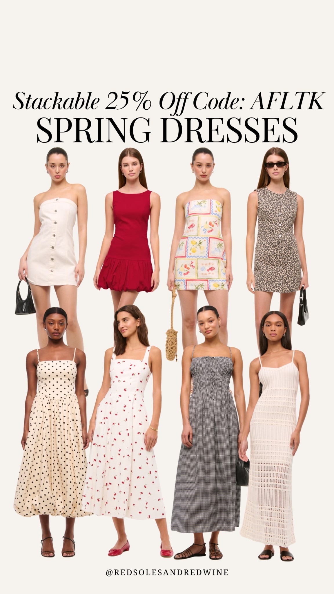 NEW Abercrombie dresses I love plus a STACKABLE 25% off code: AFLTK

Spring abercombie styles I love, polka dot dress, cherry dress, white dress, leopard dress, gingham dress, spring outfit, spring dresses 
 

#LTKSaleAlert #LTKSpringSale